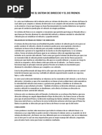 Relacion Entre El Sistem de Direccio y El de Frenos