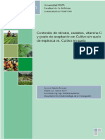 Contenido de Nitratos, Oxalatos y Vitamina C en Muestras Del Alimento Obtenido Por Medio de Cultivos Hidropónicos