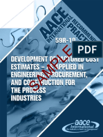 Development OF Factored Cost Esti Mates - AS Appli ED I N Engi Neeri NG, Procurement, AND Constructi ON FOR THE Process I Ndustri ES