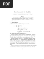 Borel Separability For Manifolds: B. Smale, P. Galileo, M. D'Alembert and J. Wiener