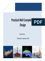 Practical Well Completion Design: Roland Hamp Wednesday 7 September 2018