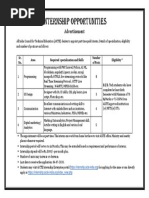 AICTE Advertisement For Intern PDF