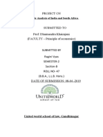 Project On: Economic Analysis of India and South Africa