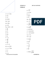 Confidential Appendix 2 (1) Mid Term Test/PHY094: Formulas