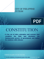 The Study of Philippine Constitution