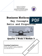 Business Mathematics Key Concepts Of: Ratio and Proportion