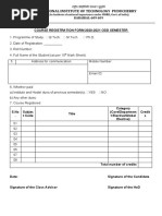 Course Registration Form 2020-21 Odd Sem