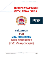 Awadhesh Pratap Singh University, Rewa (M.P.) : Syllabus