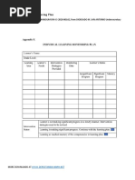 Individual Learning Monitoring Plan