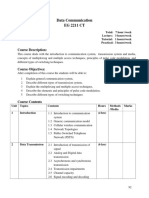 Data Communication EG 2211 CT: Course Description