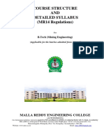 Course Structure AND Detailed Syllabus (MR14 Regulations) : Malla Reddy Engineering College