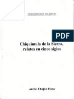 Chiquimula de La Sierra Relatos en Cinco Siglos