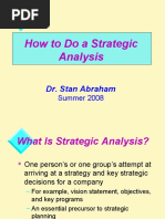 How To Do A Strategic Analysis: Dr. Stan Abraham