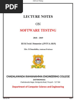 Lecture Notes: Software Testing