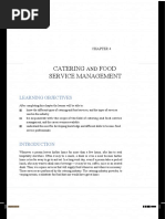 Catering Food Service Management: Learning Objectives