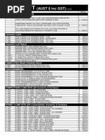 Price List: (AUST $ Inc GST)