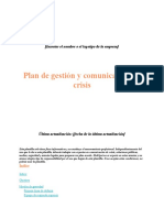 Plantilla de Plan para Gestion de Crisis