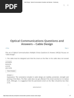 Optical Communications Questions and Answers - Cable Design: Prev Next