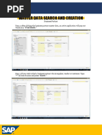 Master Data Search and Creation