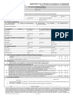 Application For A Permit To Construct or Demolish: For Use by Principal Authority