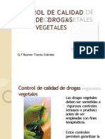 Control de Calidad de Drogas Vegetales