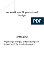 Foundation of Organizational Design