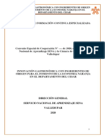 INNOVACIÓN GASTRONÓMICA. Unidad Temática 2