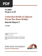 Connection Details of Adjacent Precast Box Beam Bridges: Interim Report I