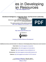 Human Resources Advances in Developing: Effectiveness Emotional Intelligence, Leadership Style, and Perceived Leadership