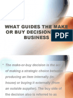 What Guides The Make or Buy Decisions of A Business