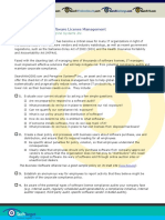 Checklist Software License Management