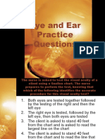 Practice Questions For Eyes and Ears