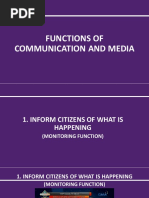 Functions of Communication and Media