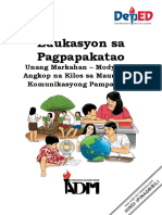 Esp8 - q1 - Mod12 - Angkop Na Kilos Sa Pagpapaunlad NG Komunikasyong Pampamilya - FINAL08082020