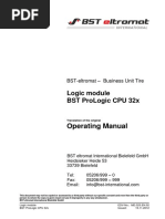 Operating Manual: Logic Module BST Prologic Cpu 32X