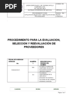 Procedimiento - de - Evaluacion - Seleccion - y - Reevaluacion - de - Proveedores