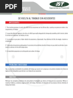 Charla de Vuelta Al Trabajo Sin Accidentes