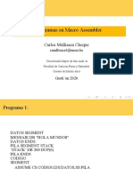 Programas en Macro Assembler: Carlos Mullisaca Choque