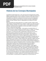 Historia de Los Concejos Municipales en Colombia