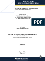 Cuadro Comparativo de Formación de Empleados y Evaluación de Rendimiento