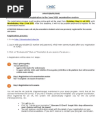 UPDATE (09/05/2020) : Online Registration To The June 2020 Examination Session