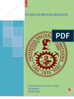 Estudio de Impacto Ambiental: Tarazona Paucar Bryan Julinho 20150460A 09/09/2020