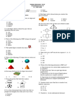 Third Quarter Exam in Mathematics Vi Nat Type