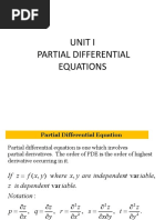 Unit I Partial Differential Equations