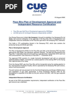 Paus Biru Plan of Development Approval and Independent Resource Certification