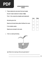 Science Progress Test 1