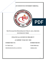 National Law Institute University Bhopal: Political Science Project