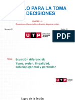 S01.s1-Ecuacion Diferencial Ordinaria - Orden.Solucion General y Particular