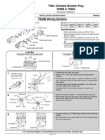 T568B Wiring Scheme: TX6A Shielded Modular Plug T568B & T568A