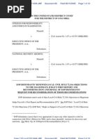 CREW v. EOP: Regarding Missing WH Emails: 8/15/08 - EOP's Objection To Report and Ions